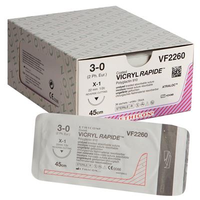 Vicryl Rapide 3-0 3/8 17Mm Tapercut 36pcs